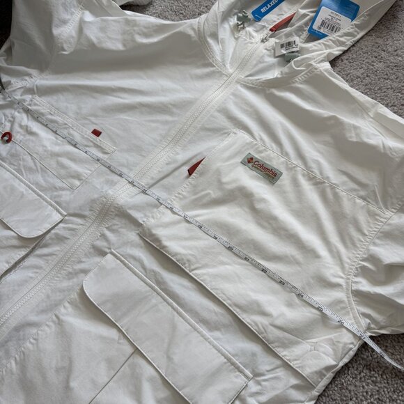 Columbia Mens Cove Beach Windbreaker Relaxed Fit White NWT Large - Picture 9 of 10